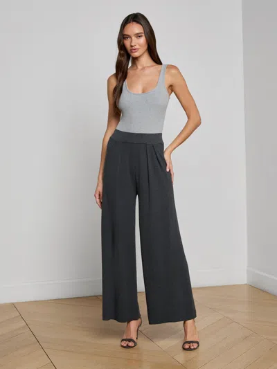 L'agence Milly Knit Pant In Gray