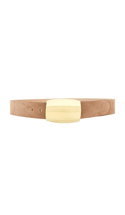 L'agence Milou Domed Suede Belt In Brown