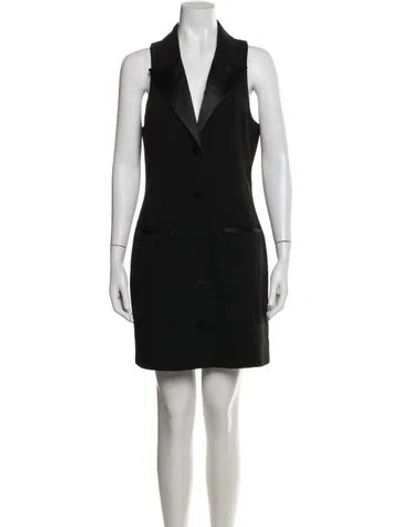 Pre-owned L'agence Mini Dress In Black