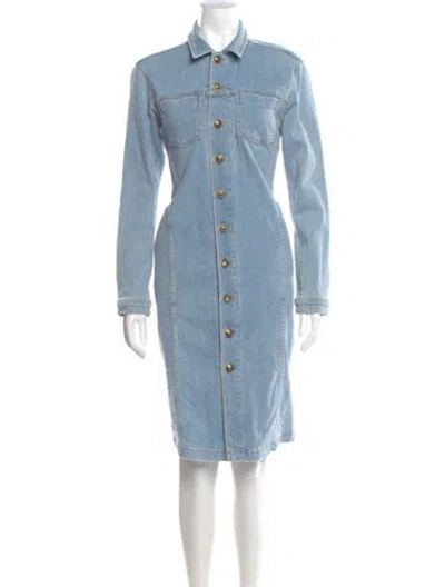 Pre-owned L'agence Mini Dress In Blue