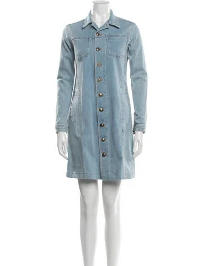 Pre-owned L'agence Mini Dress In Blue