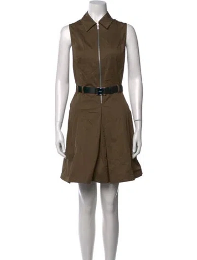 Pre-owned L'agence Mini Dress In Green