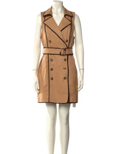 Pre-owned L'agence Mini Dress In Neutral