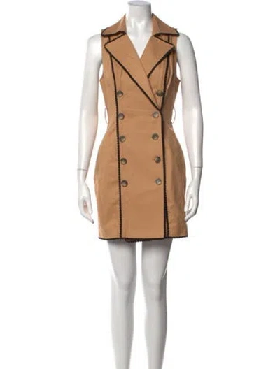 Pre-owned L'agence Mini Dress In Neutral