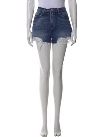 Pre-owned L'agence Mini Shorts In Blue