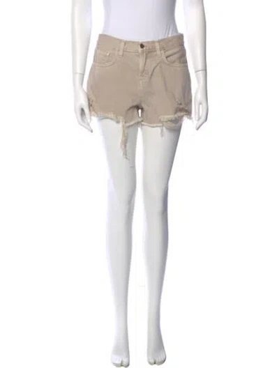 Pre-owned L'agence Mini Shorts In Neutral