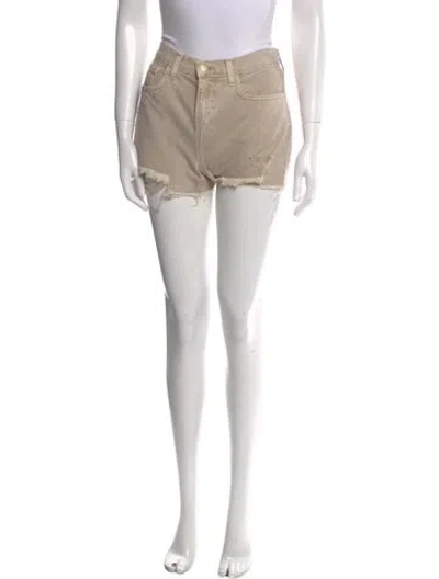 Pre-owned L'agence Mini Shorts In Neutral