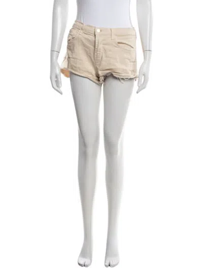 Pre-owned L'agence Mini Shorts In Neutrals