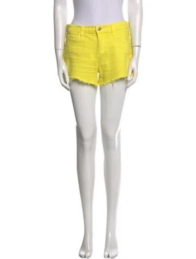 Pre-owned L'agence Mini Shorts In Yellow