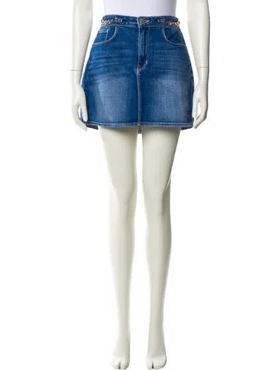 Pre-owned L'agence Mini Skirt In Blue