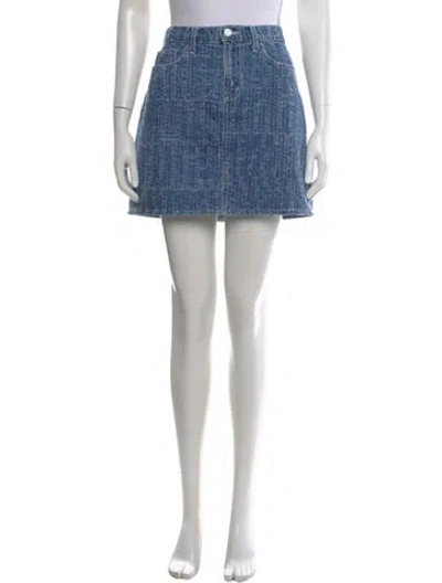 Pre-owned L'agence Mini Skirt In Blue