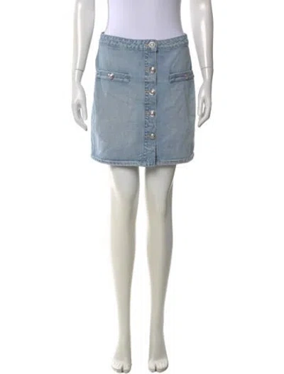 Pre-owned L'agence Mini Skirt In Blue