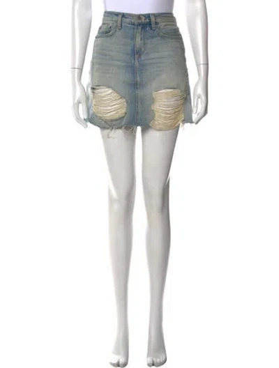 Pre-owned L'agence Mini Skirt In Blue