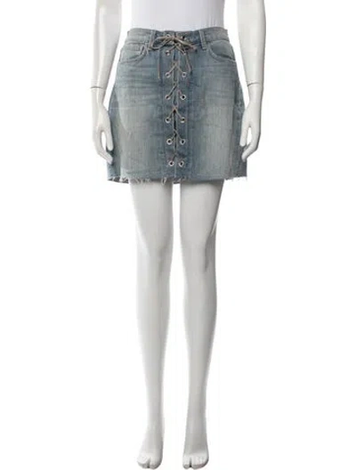 Pre-owned L'agence Mini Skirt In Blue