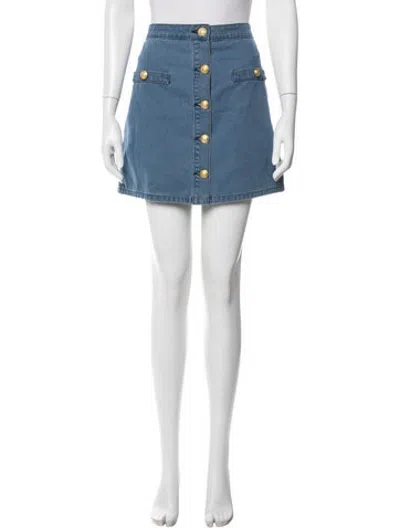 Pre-owned L'agence Mini Skirt In Blue