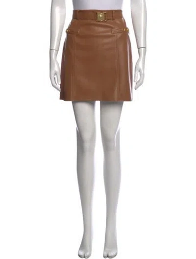 Pre-owned L'agence Mini Skirt In Brown