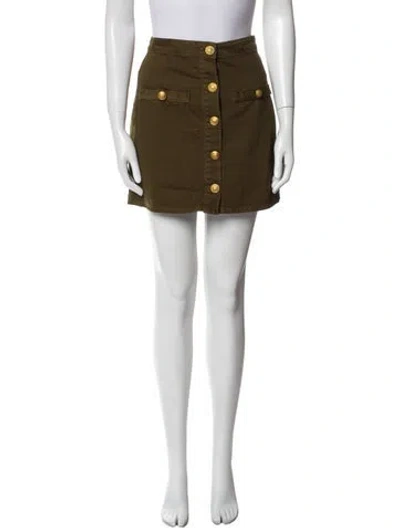 Pre-owned L'agence Mini Skirt In Green