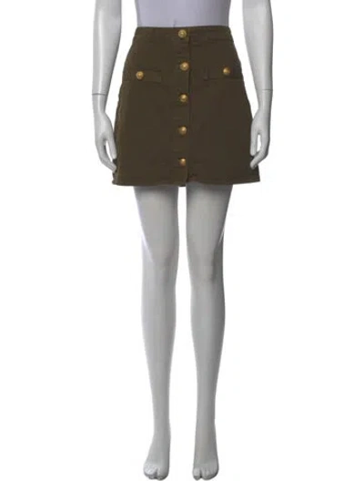 Pre-owned L'agence Mini Skirt In Green