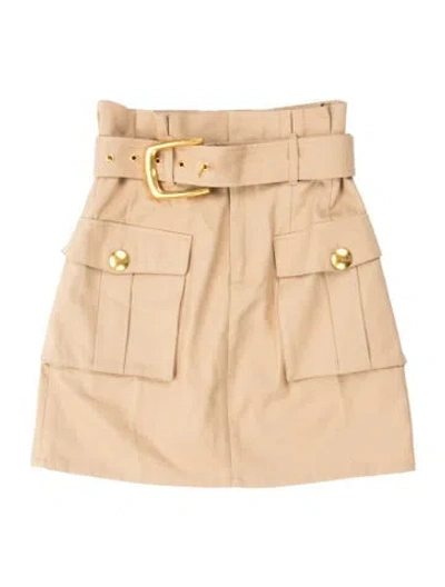 Pre-owned L'agence Mini Skirt In Neutrals