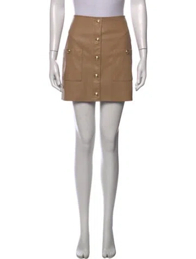 Pre-owned L'agence Mini Skirt In Neutrals