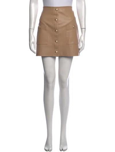 Pre-owned L'agence Mini Skirt In Neutrals