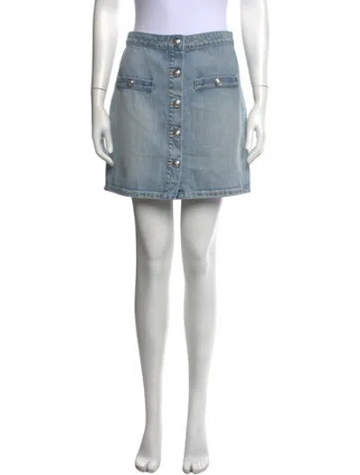 Pre-owned L'agence Mini Skirt W/ Tags In Blue