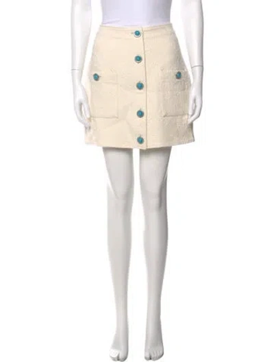 Pre-owned L'agence Mini Skirt W/ Tags In Neutral