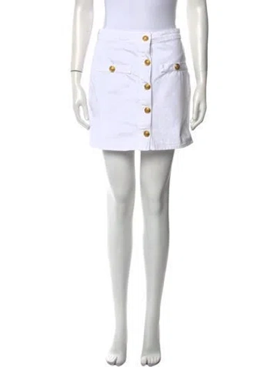 Pre-owned L'agence Mini Skirt In White