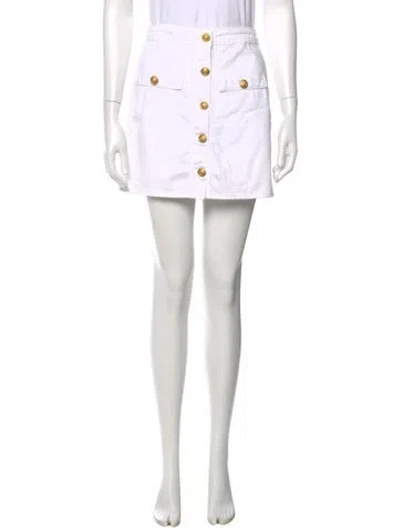 Pre-owned L'agence Mini Skirt In White