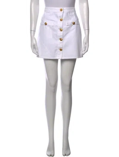 Pre-owned L'agence Mini Skirt In White