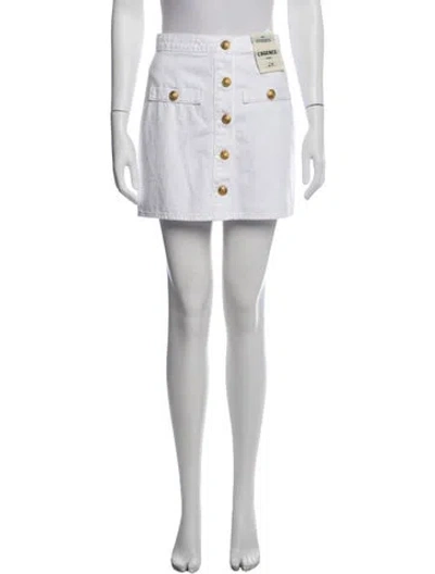 Pre-owned L'agence Mini Skirt In White