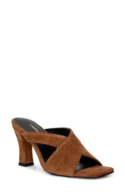L'agence Mirabelle Slide Sandal In Buckskin Suede