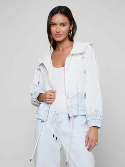 L'agence Miro Hooded Windbreaker In White