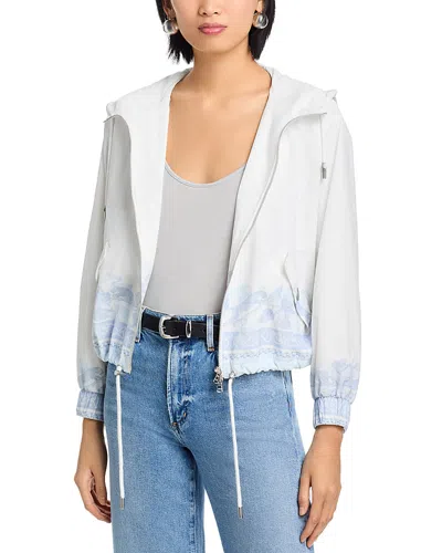 L'agence Miro Placed Print Windbreaker In White