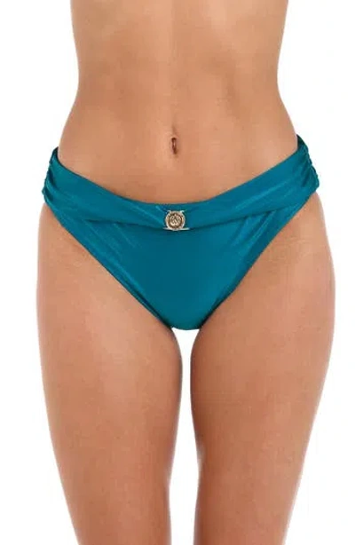 L'agence Miya Foldover Bikini Bottoms In Blue