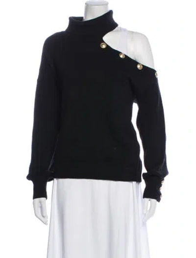 Pre-owned L'agence Mock Neck Sweater In Blue