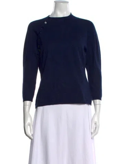 Pre-owned L'agence Mock Neck Sweater In Blue