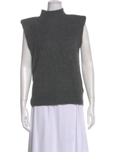 Pre-owned L'agence Mock Neck Sweater In Gray