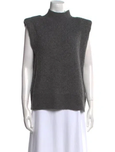 Pre-owned L'agence Mock Neck Sweater In Gray