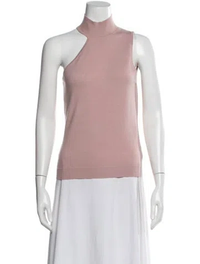 Pre-owned L'agence Mock Neck Sweater In Pink
