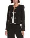 L'agence Moon Collarless Jacket In Black