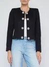 L'agence Moon Collarless Jacket In Black