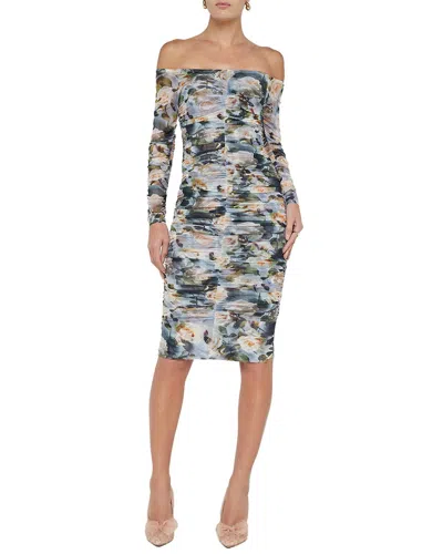 L'agence Morgana Ruched Off-shoulder Dress In Black