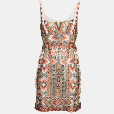 Pre-owned L'agence Multicolor Beaded Chiffon Inori Mini Dress M