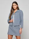 L'agence Nelly Cropped Jean Jacket In Blue