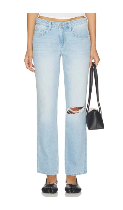 L'agence Nevia Low Rise Slouch Straight Jean In Blue