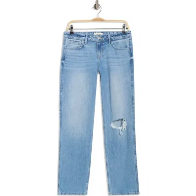 L'agence Nevia Low Rise Slouch Straight Leg Jeans In Blue