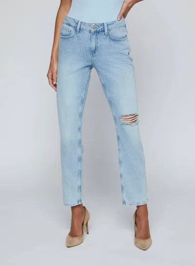 L'agence Nevia Slouch Straight Leg Jean In Brea Destruct In Blue
