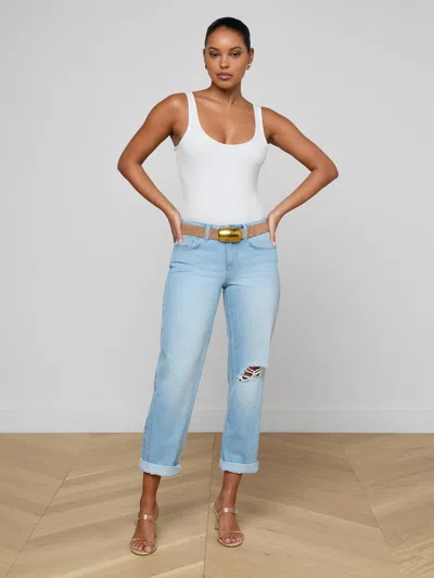 L'agence Nevia Slouchy Straight-leg Jean In Blue