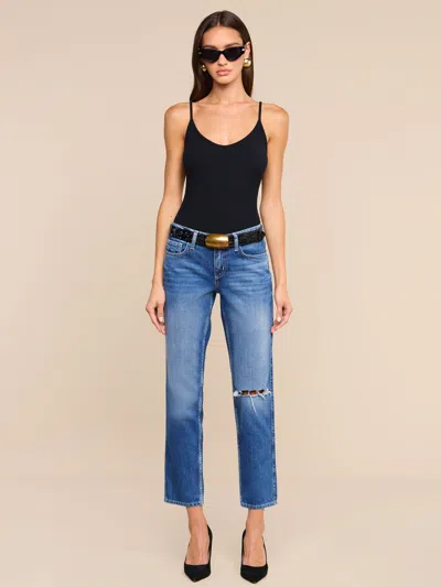 L'agence Nevia Slouchy Straight-leg Jean In Blue